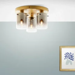 Plafonnier Brilliant Osaki Or, 3 lumières