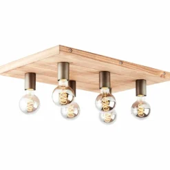 Plafonnier Brilliant Panto Noir, 6 lumières