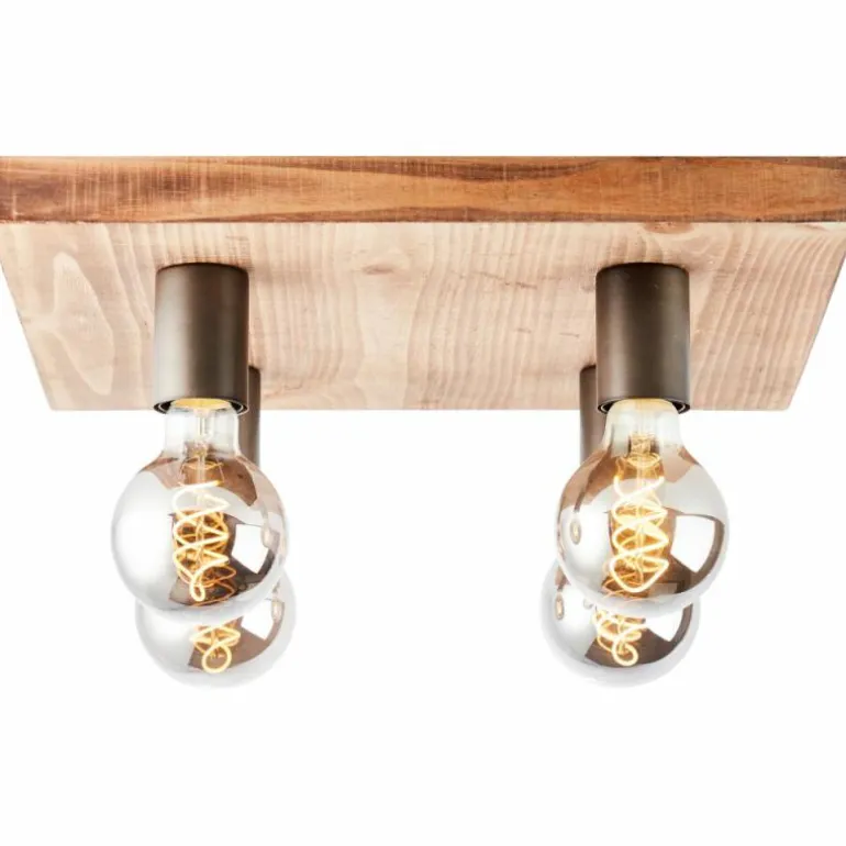 Plafonnier Brilliant Panto Noir, 4 lumières