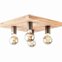 Plafonnier Brilliant Panto Noir, 4 lumières