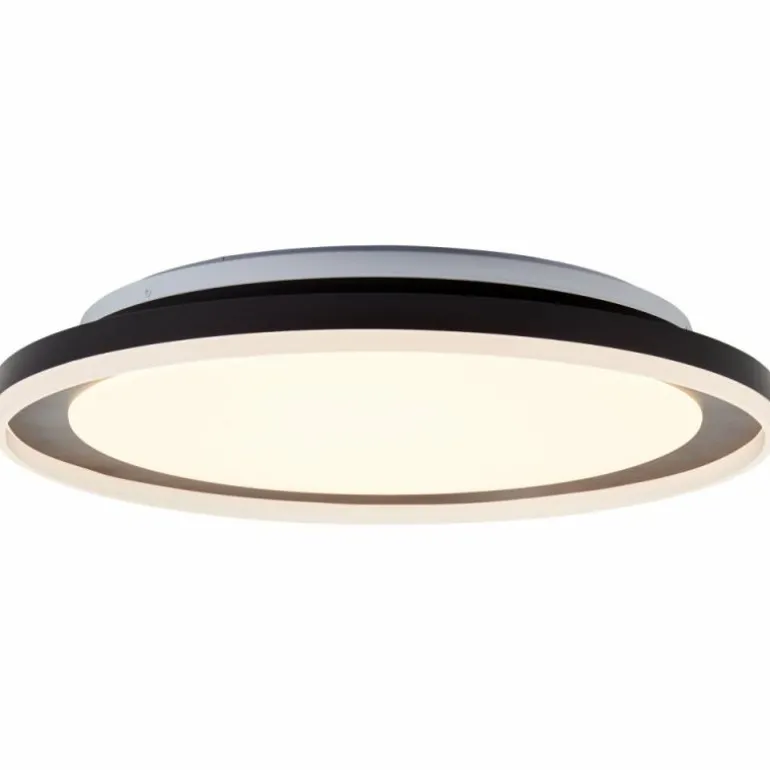 Plafonnier Brilliant Pederson LED Noir, 1 lumière