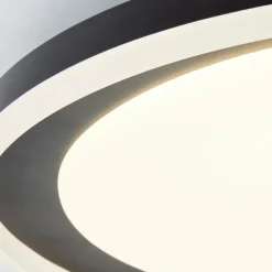 Plafonnier Brilliant Pederson LED Noir, 1 lumière