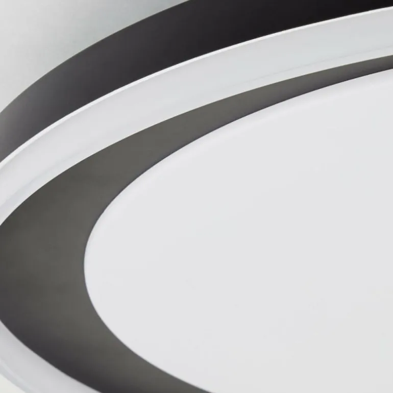 Plafonnier Brilliant Pederson LED Noir, 1 lumière