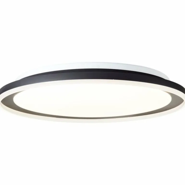 Plafonnier Brilliant Pederson LED Noir, Blanc, 1 lumière, Télécommandes