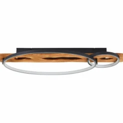 Plafonnier Brilliant Pirus LED Brun, Noir, 1 lumière