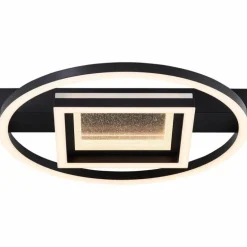 Plafonnier Brilliant Queens LED Noir, 1 lumière