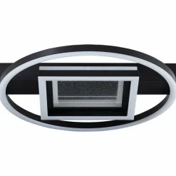 Plafonnier Brilliant Queens LED Noir, 1 lumière