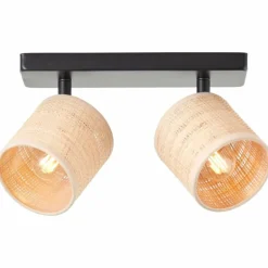 Plafonnier Brilliant Raffy Noir, 2 lumières