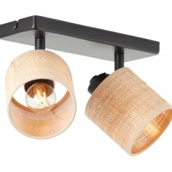 Plafonnier Brilliant Raffy Noir, 2 lumières