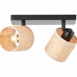 Plafonnier Brilliant Raffy Noir, 2 lumières