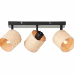 Plafonnier Brilliant Raffy Noir, 3 lumières