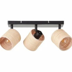 Plafonnier Brilliant Raffy Noir, 3 lumières