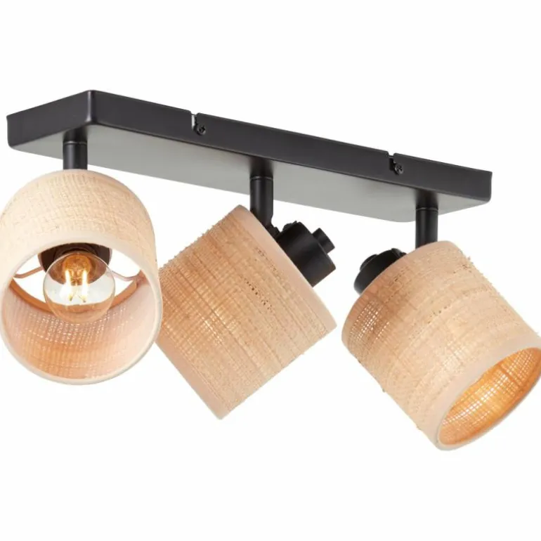 Plafonnier Brilliant Raffy Noir, 3 lumières