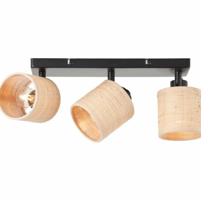 Plafonnier Brilliant Raffy Noir, 3 lumières