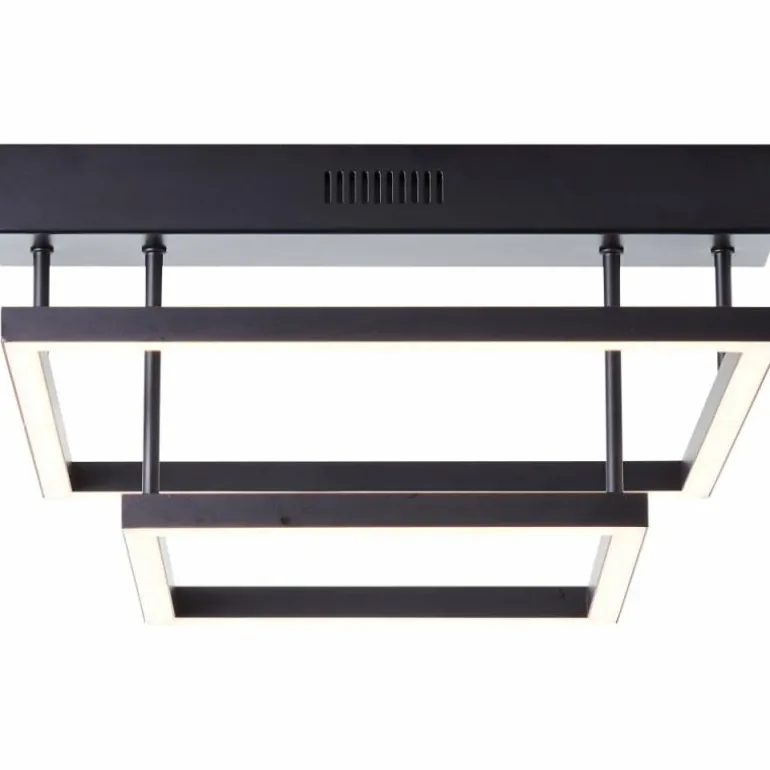 Plafonnier Brilliant Ranut LED Noir, 2 lumières