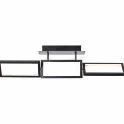 Plafonnier Brilliant Ranut LED Noir, 3 lumières