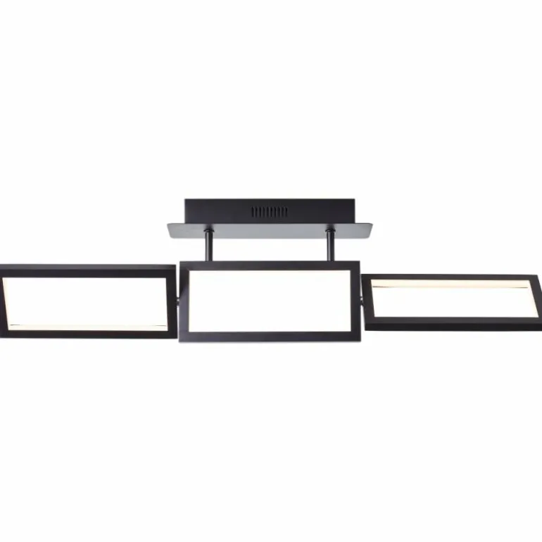 Plafonnier Brilliant Ranut LED Noir, 3 lumières