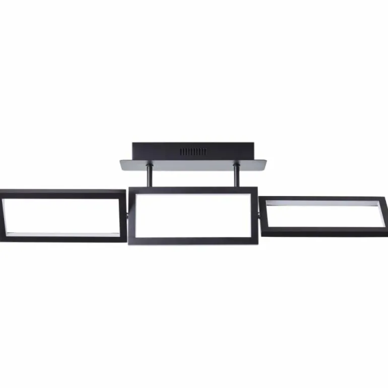 Plafonnier Brilliant Ranut LED Noir, 3 lumières