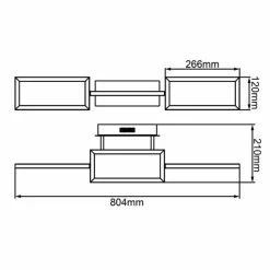 Plafonnier Brilliant Ranut LED Noir, 3 lumières
