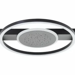 Plafonnier Brilliant Reno LED Noir, 1 lumière