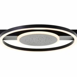 Plafonnier Brilliant Reno LED Noir, 1 lumière