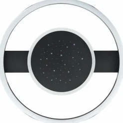 Plafonnier Brilliant Reno LED Noir, 1 lumière