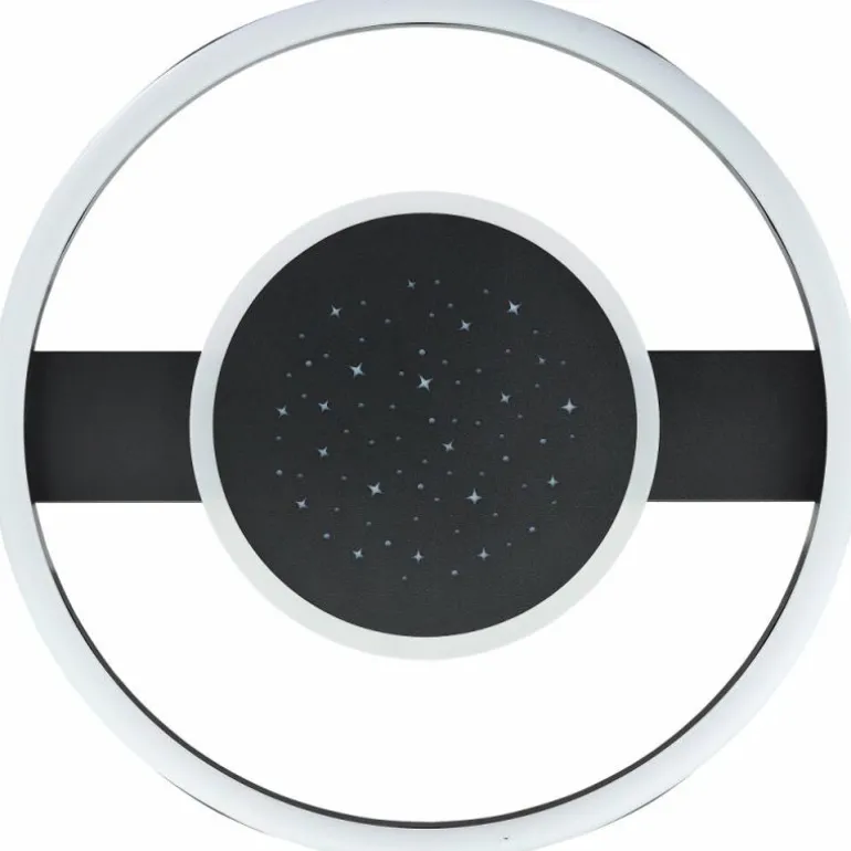 Plafonnier Brilliant Reno LED Noir, 1 lumière