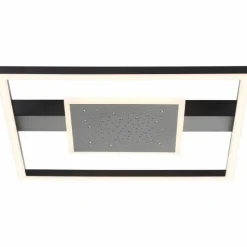 Plafonnier Brilliant Reno LED Noir, 1 lumière