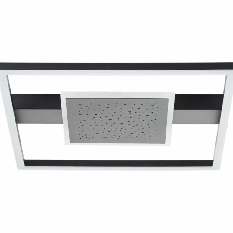 Plafonnier Brilliant Reno LED Noir, 1 lumière