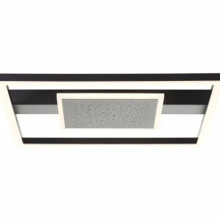 Plafonnier Brilliant Reno LED Noir, 1 lumière