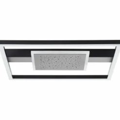 Plafonnier Brilliant Reno LED Noir, 1 lumière