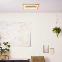 Plafonnier Brilliant Rhea LED Brun, Noir, 1 lumière