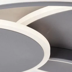 Plafonnier Brilliant Runda LED Gris, 1 lumière