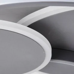 Plafonnier Brilliant Runda LED Gris, 1 lumière