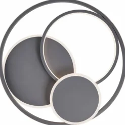 Plafonnier Brilliant Runda LED Gris, 1 lumière