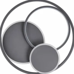 Plafonnier Brilliant Runda LED Gris, 1 lumière