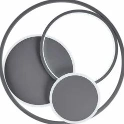 Plafonnier Brilliant Runda LED Gris, 1 lumière