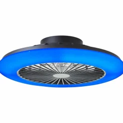 Plafonnier Brilliant Salerno LED Noir, 1 lumière, Télécommandes