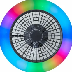 Plafonnier Brilliant Salerno LED Noir, 1 lumière, Télécommandes