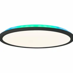 Plafonnier Brilliant Saltery LED Noir, Blanc, 1 lumière, Télécommandes, Changeur de couleurs