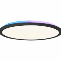 Plafonnier Brilliant Saltery LED Noir, Blanc, 1 lumière, Télécommandes, Changeur de couleurs