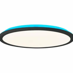 Plafonnier Brilliant Saltery LED Noir, Blanc, 1 lumière, Télécommandes, Changeur de couleurs