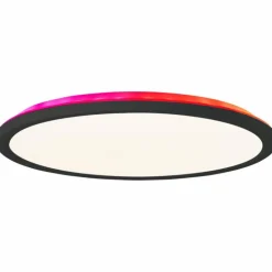 Plafonnier Brilliant Saltery LED Noir, Blanc, 1 lumière, Télécommandes, Changeur de couleurs