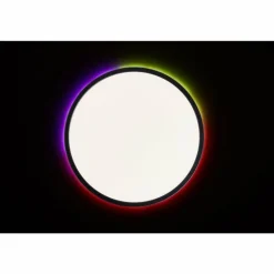 Plafonnier Brilliant Saltery LED Noir, Blanc, 1 lumière, Télécommandes, Changeur de couleurs