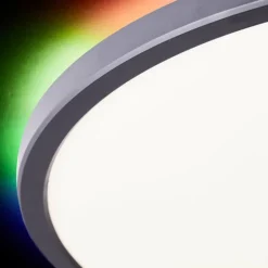 Plafonnier Brilliant Saltery LED Noir, Blanc, 1 lumière, Télécommandes, Changeur de couleurs