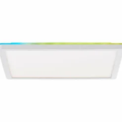 Plafonnier Brilliant Saltery LED Blanc, 1 lumière, Télécommandes, Changeur de couleurs