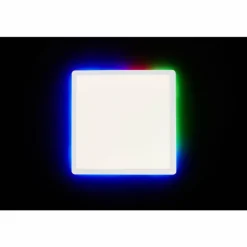 Plafonnier Brilliant Saltery LED Blanc, 1 lumière, Télécommandes, Changeur de couleurs