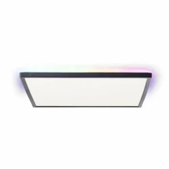 Plafonnier Brilliant Saltery LED Noir, Blanc, 1 lumière, Télécommandes, Changeur de couleurs