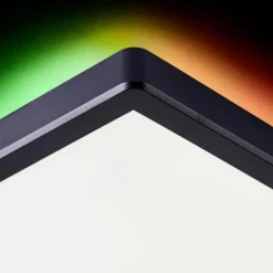 Plafonnier Brilliant Saltery LED Noir, Blanc, 1 lumière, Télécommandes, Changeur de couleurs