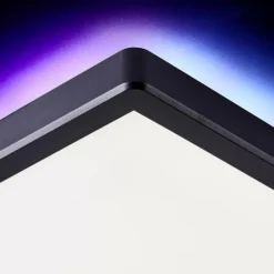 Plafonnier Brilliant Saltery LED Noir, Blanc, 1 lumière, Télécommandes, Changeur de couleurs